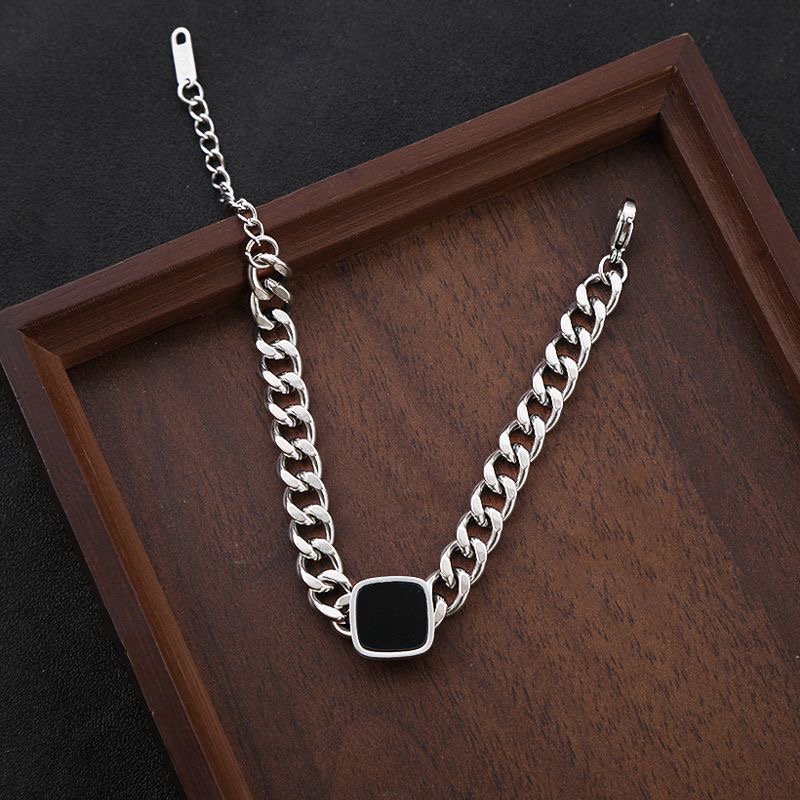 Men's Black Square Bracelet