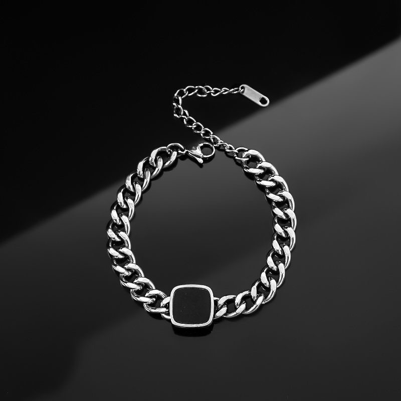 Men's Black Square Bracelet