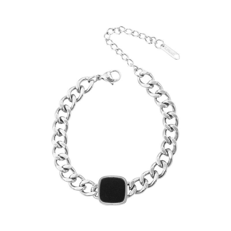 Men's Black Square Bracelet