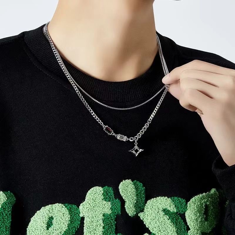 Double Layered stars Necklace