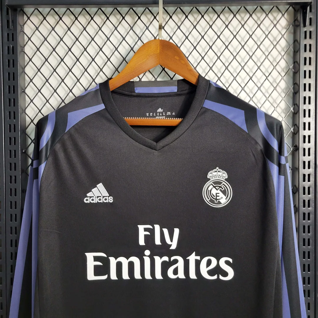 2016-2017 Retro Long Sleeve Real Madrid Third Away Football Shirt 1:1 Thai Quality - tingfengxie
