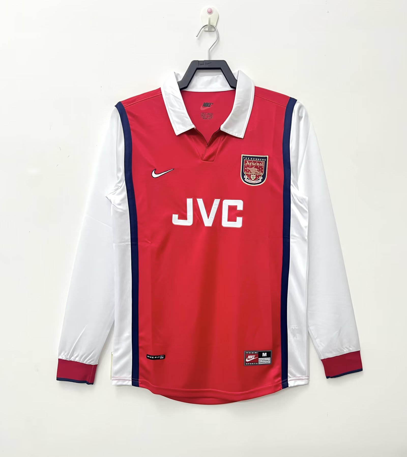 1998/1999 Retro Long Sleeve Arsenal Home Football Shirt 1:1 Thai Quality - tingfengxie