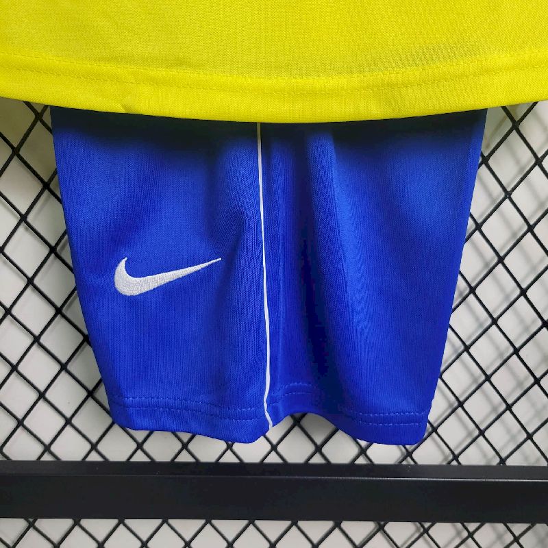 2002 Retro Kids Size Brazil Home Soccer Jersey - tingfengxie