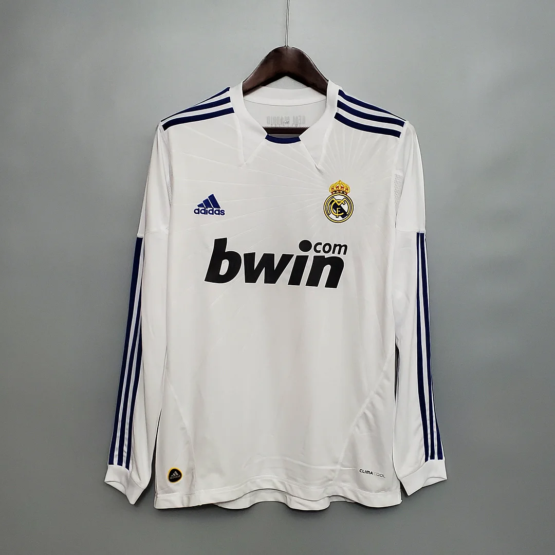 2010-2011 Retro Long Sleeve Real Madrid Home Football Shirt 1:1 Thai Quality - tingfengxie