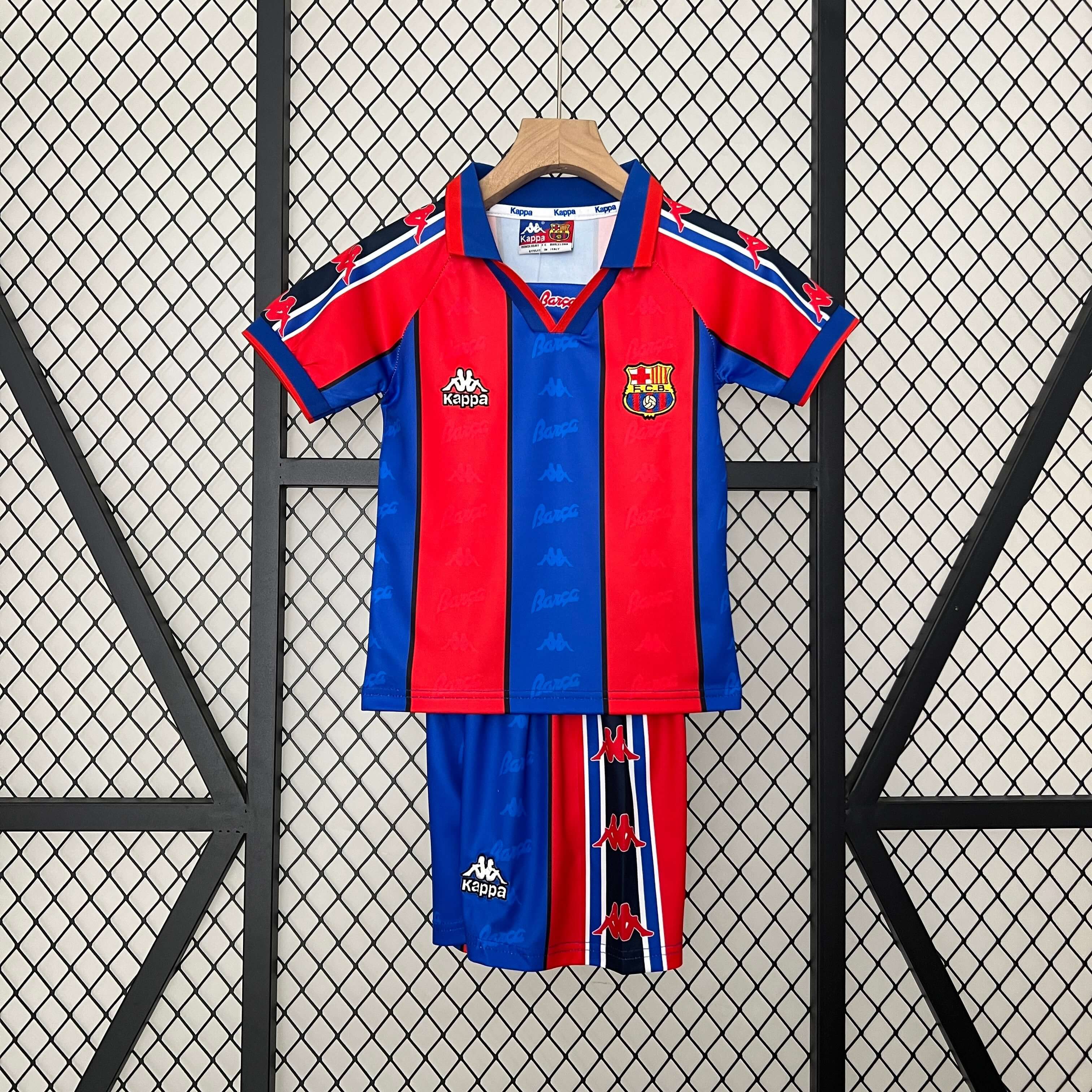 1995/1997 Retro Kids Size Barcelona Home Football Shirt 1:1 Thai Quality - tingfengxie