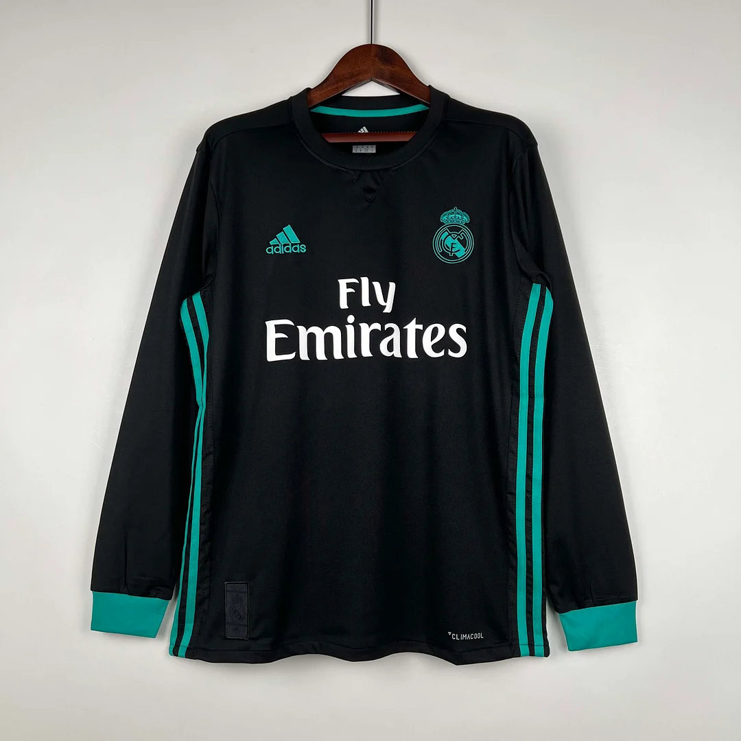 2017-2018 Retro Long Sleeve Real Madrid Away Football Shirt 1:1 Thai Quality - tingfengxie