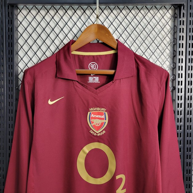 2005/2006 Retro Long Sleeve Arsenal Home Football Shirt 1:1 Thai Quality - tingfengxie