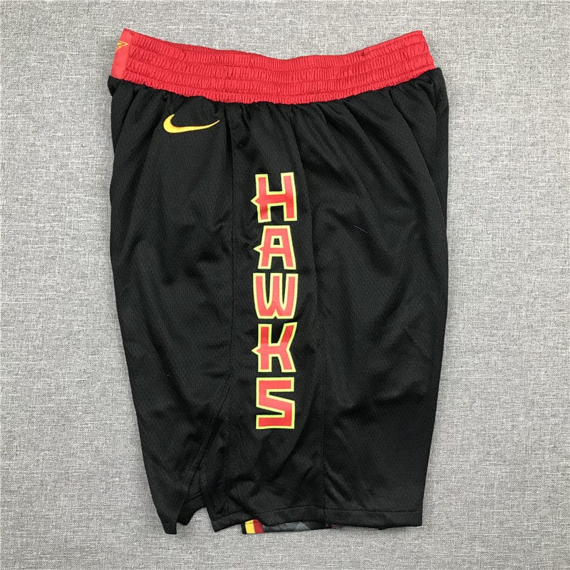 Men's Atlanta Hawks Black Basketball Retro Shorts - tingfengxie