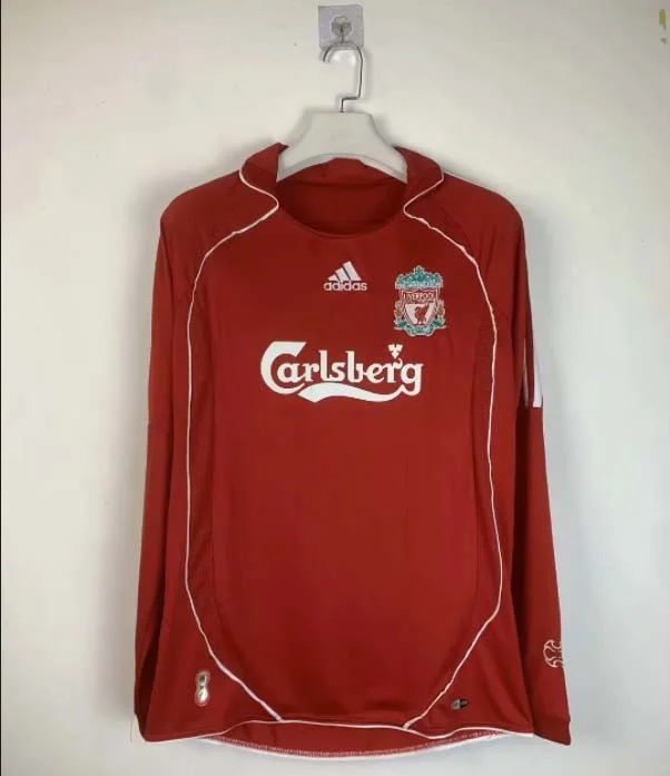 2006/2007 Retro Long Sleeve Liverpool Home Football Shirt 1:1 Thai Quality - tingfengxie