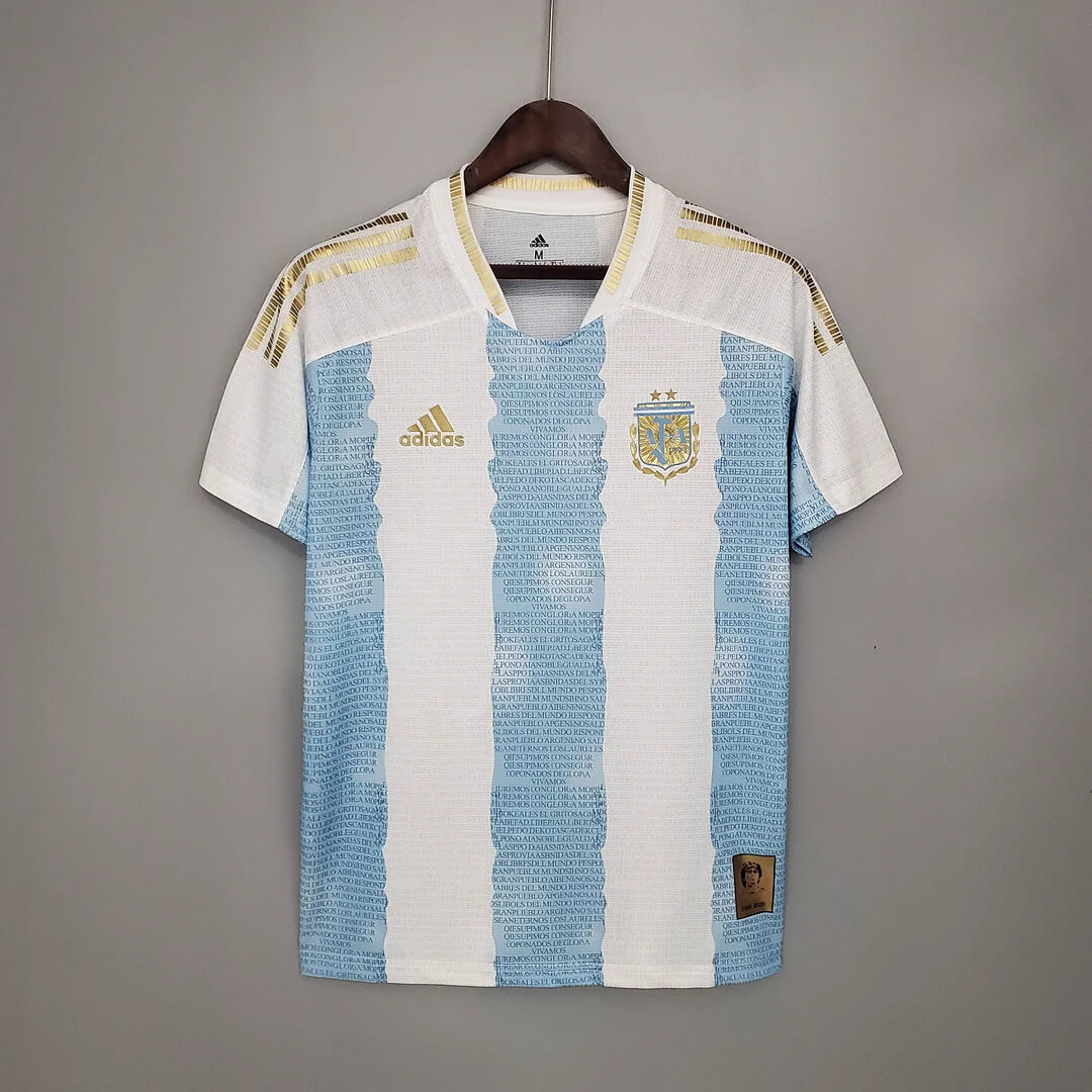 2021 Retro Argentina Soccer Jersey Concept Maradona Special Emblem - tingfengxie