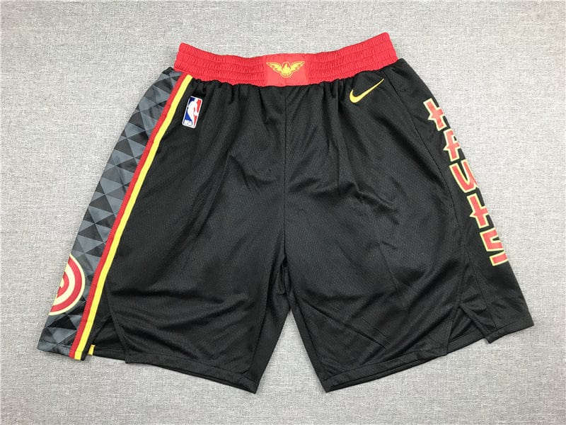 Men's Atlanta Hawks Black Basketball Retro Shorts - tingfengxie
