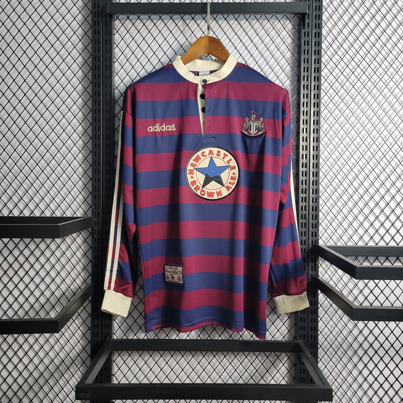 1995/1997 Retro Long Sleeves Newcastle United Away Soccer Jersey - tingfengxie