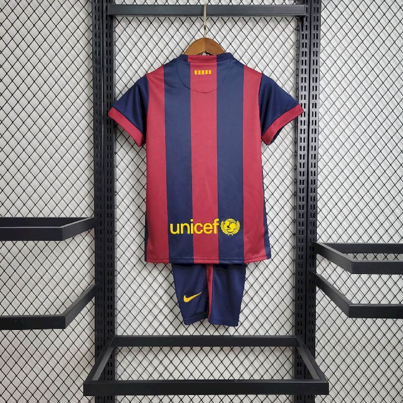 2014/2015 Retro Kids Size Barcelona Home Football Shirt 1:1 Thai Quality - tingfengxie