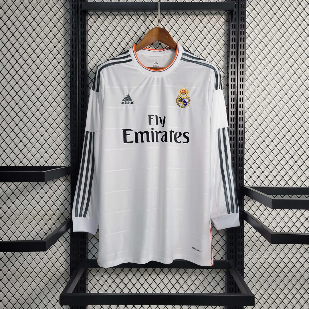 2013-2014 Retro Long Sleeve Real Madrid Home Football Shirt 1:1 Thai Quality - tingfengxie