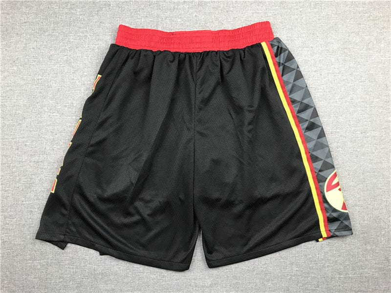 Men's Atlanta Hawks Black Basketball Retro Shorts - tingfengxie