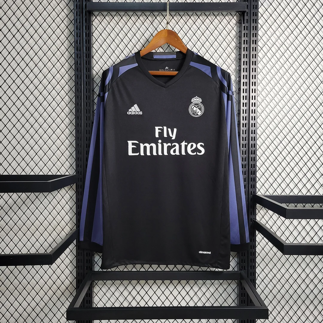 2016-2017 Retro Long Sleeve Real Madrid Third Away Football Shirt 1:1 Thai Quality - tingfengxie