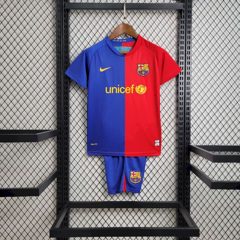 2008/2009 Retro Kids Size Barcelona Home Football Shirt 1:1 Thai Quality - tingfengxie