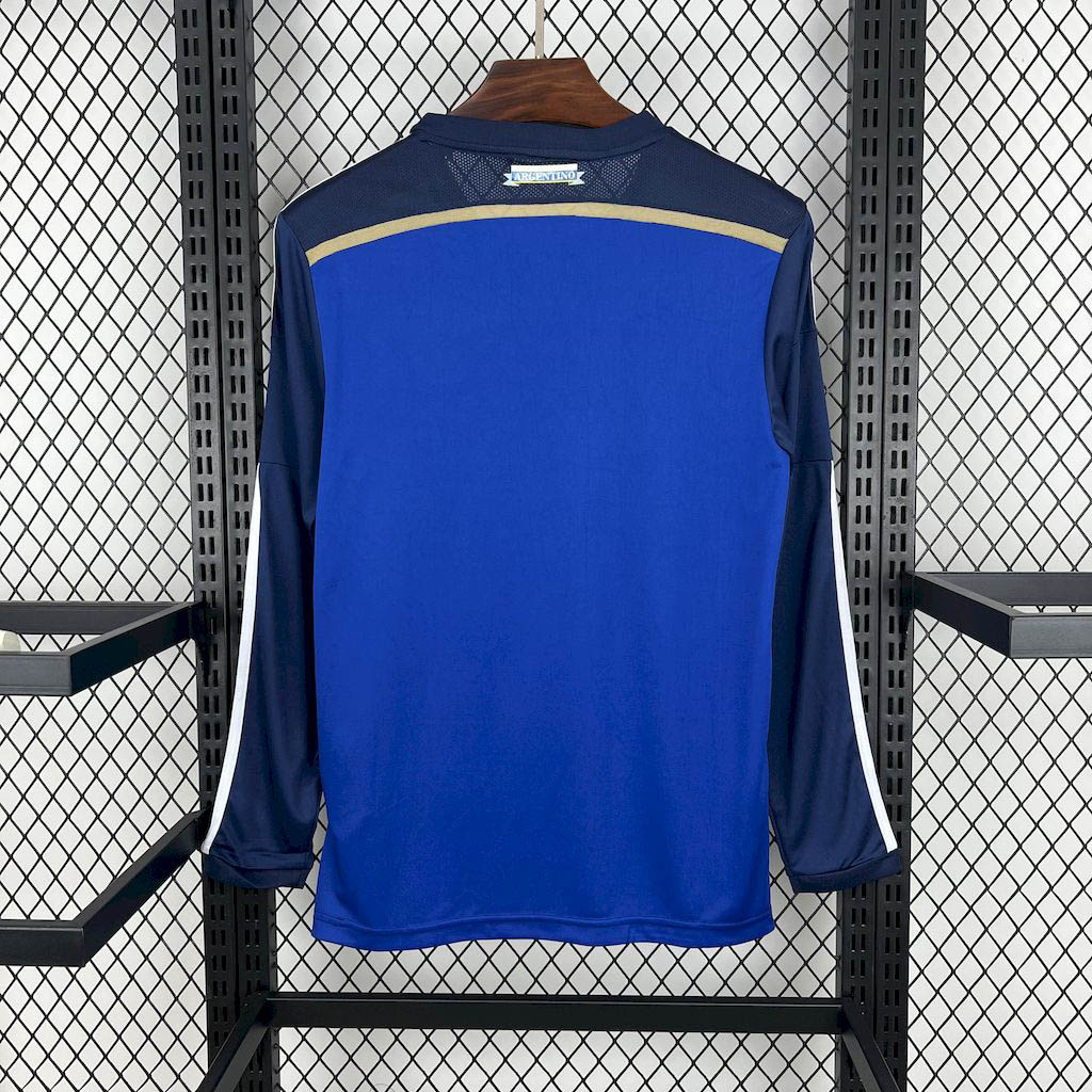 2014 Retro Long Sleeve Argentina Away Football Shirt 1:1 Thai Quality - tingfengxie