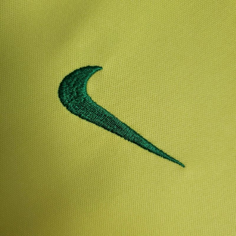 2002 Retro Kids Size Brazil Home Soccer Jersey - tingfengxie