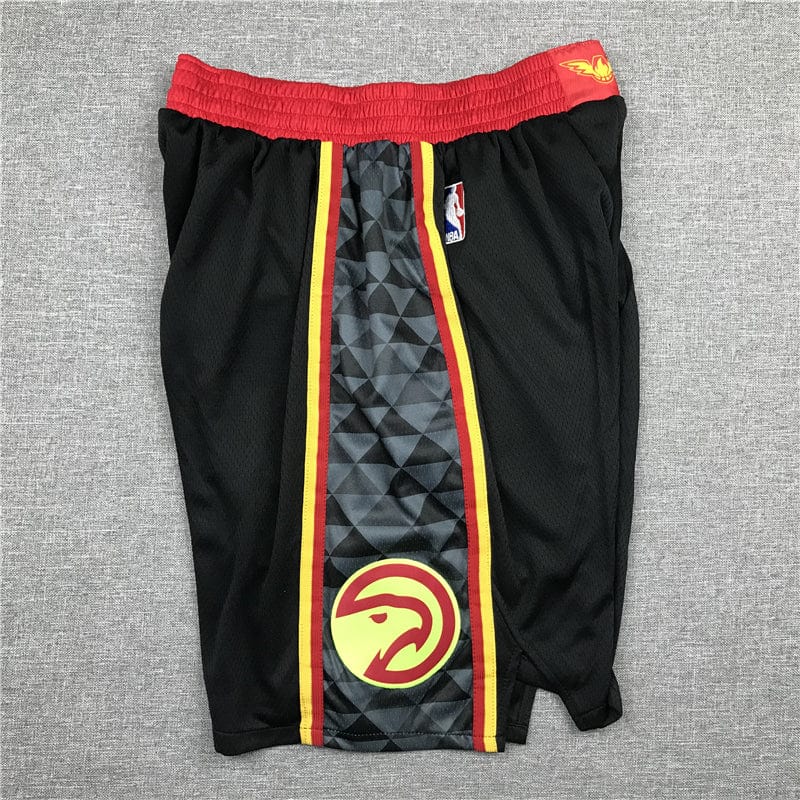 Men's Atlanta Hawks Black Basketball Retro Shorts - tingfengxie