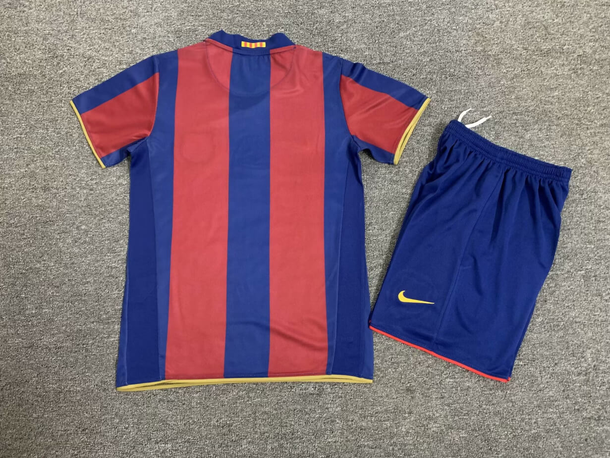 2007/2008 Retro Kids Size Barcelona Home Football Shirt 1:1 Thai Quality - tingfengxie