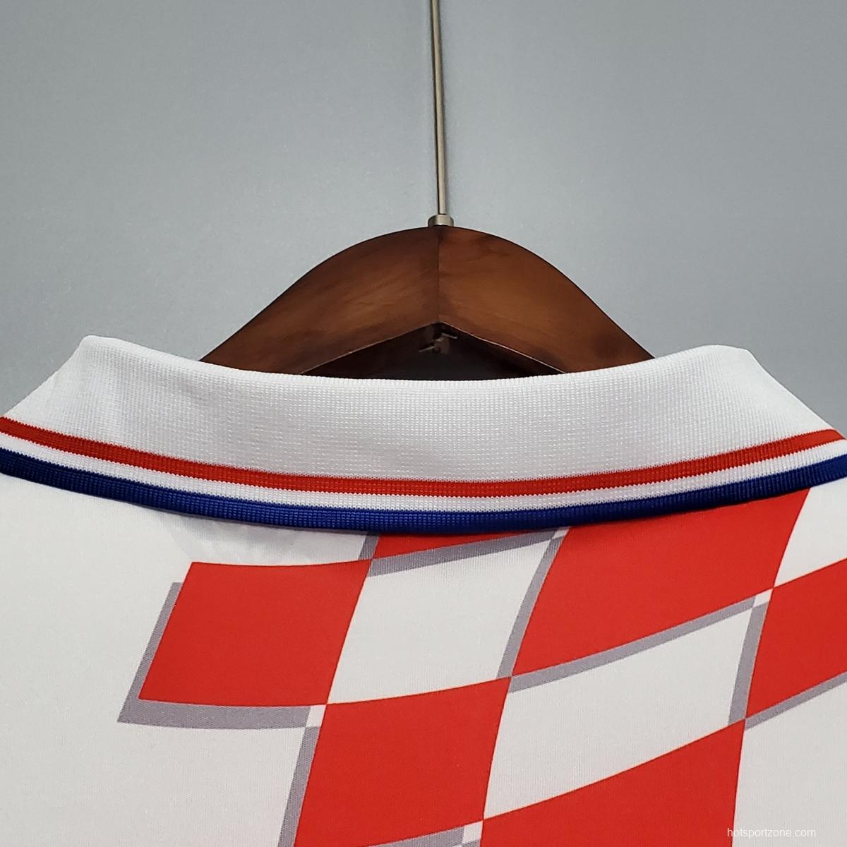 1998 Retro FIFA World Cup Croatia Home Soccer Shirt - tingfengxie