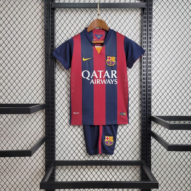 2014/2015 Retro Kids Size Barcelona Home Football Shirt 1:1 Thai Quality - tingfengxie