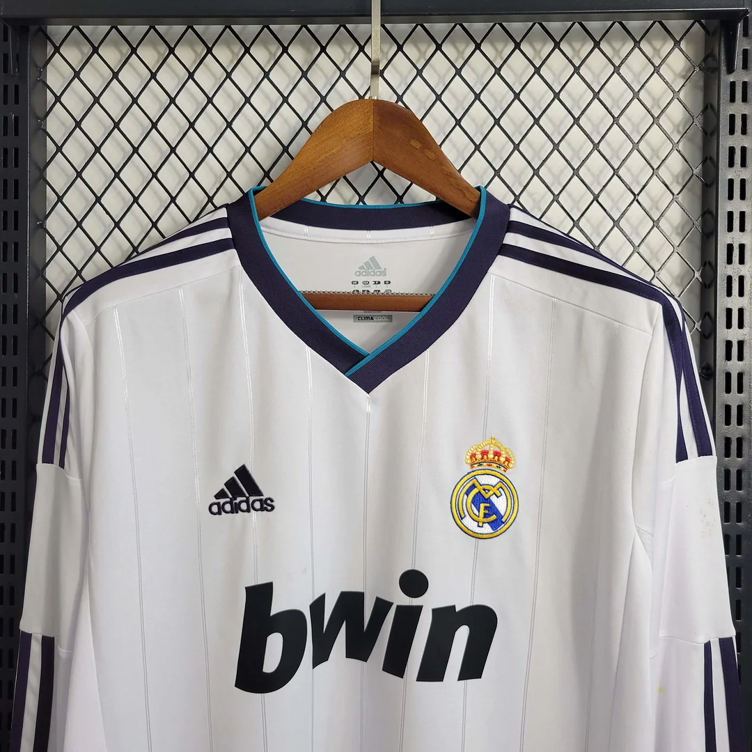 2012-2013 Retro Long Sleeve Real Madrid Home Football Shirt 1:1 Thai Quality - tingfengxie