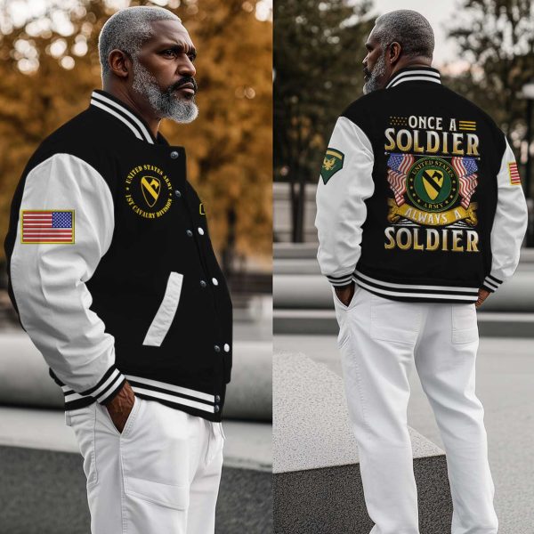 a soldier always a soldier Black Varsity Jacket