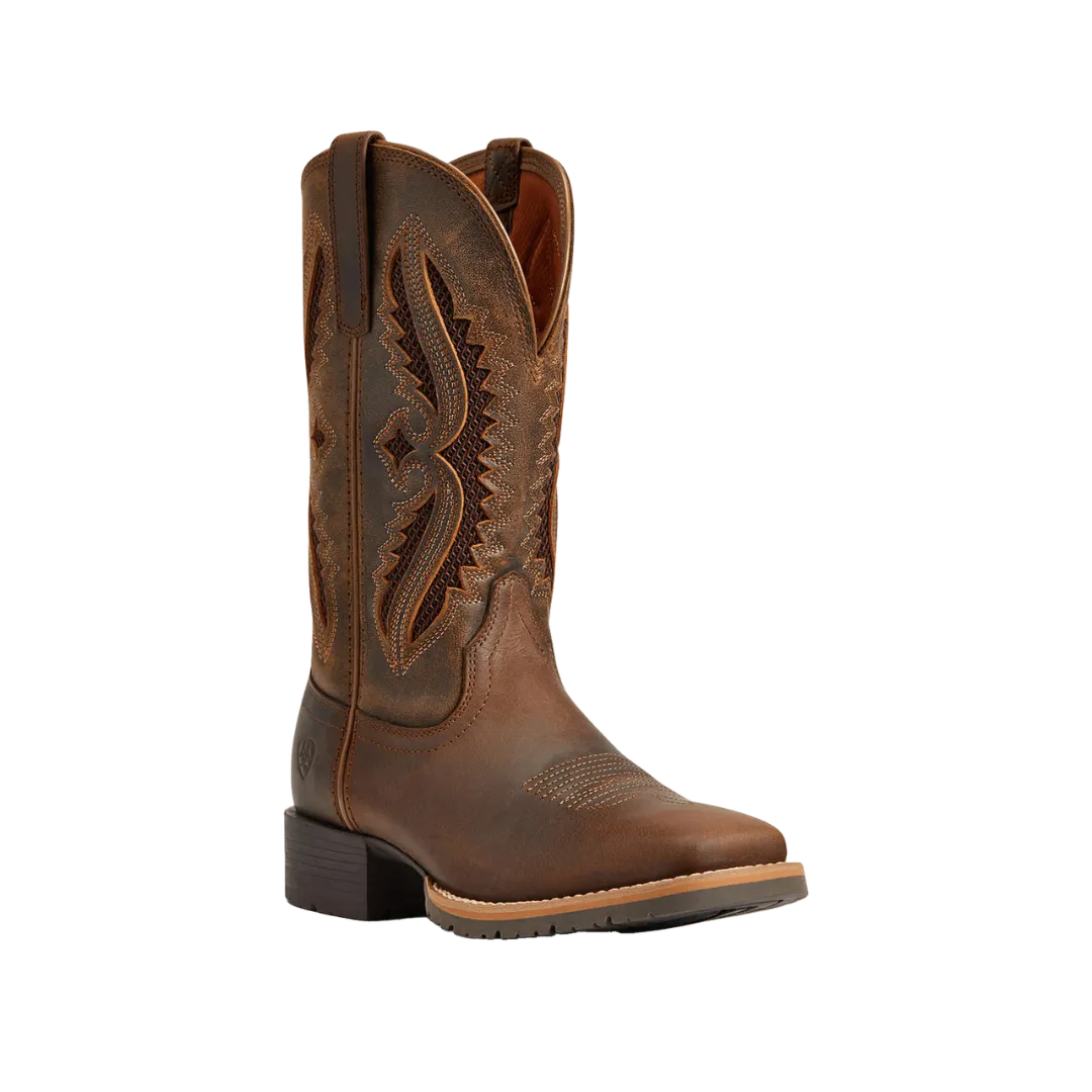 Arithtat Women's Hybrid Rancher Distressed Tan Square Toe Boot