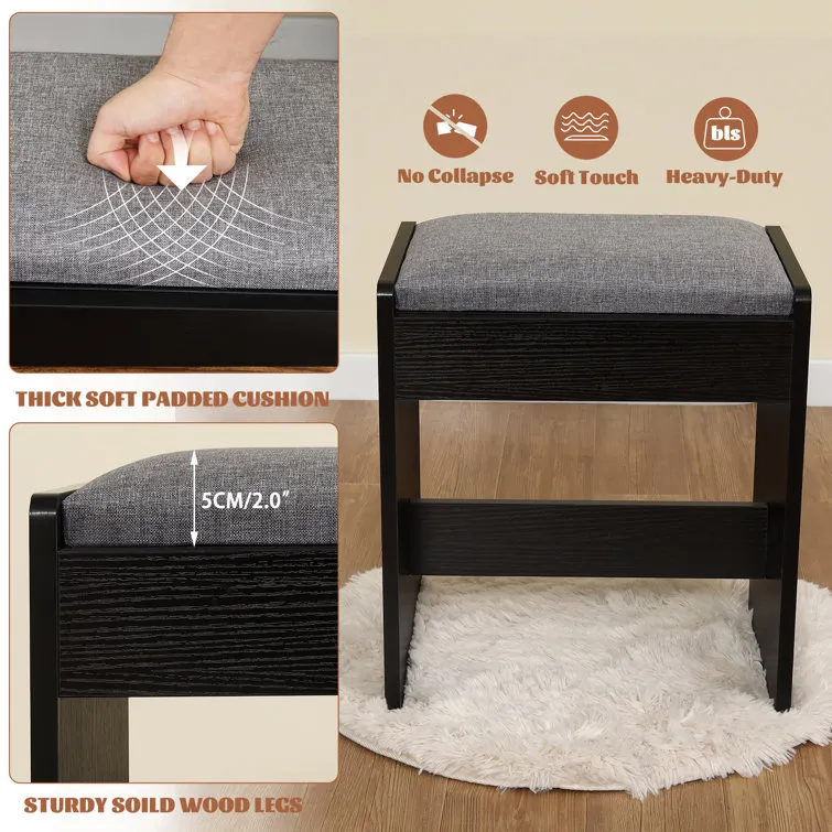 Jaq Vanity with Lights and Stool