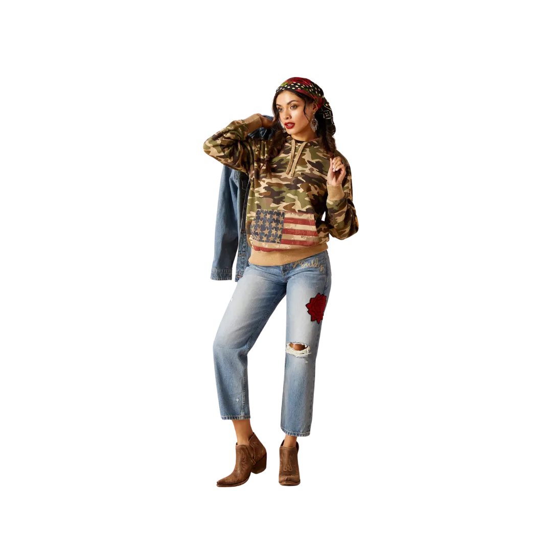 Arithtat Women's Rodeo Quincy Wild West Usa Hoodie
