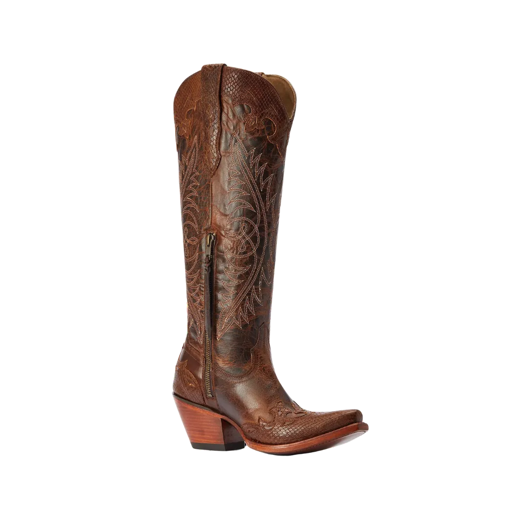 Arithtat Women's Geneva Stretch fit Rye Tall Western Boot