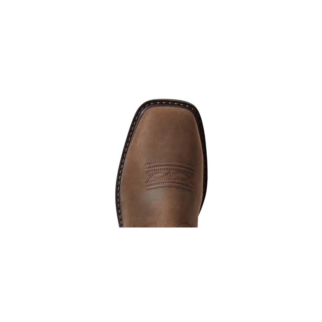 Arithtat Women's Krista Waterproof Steel Toe Work Dark Brown Boots