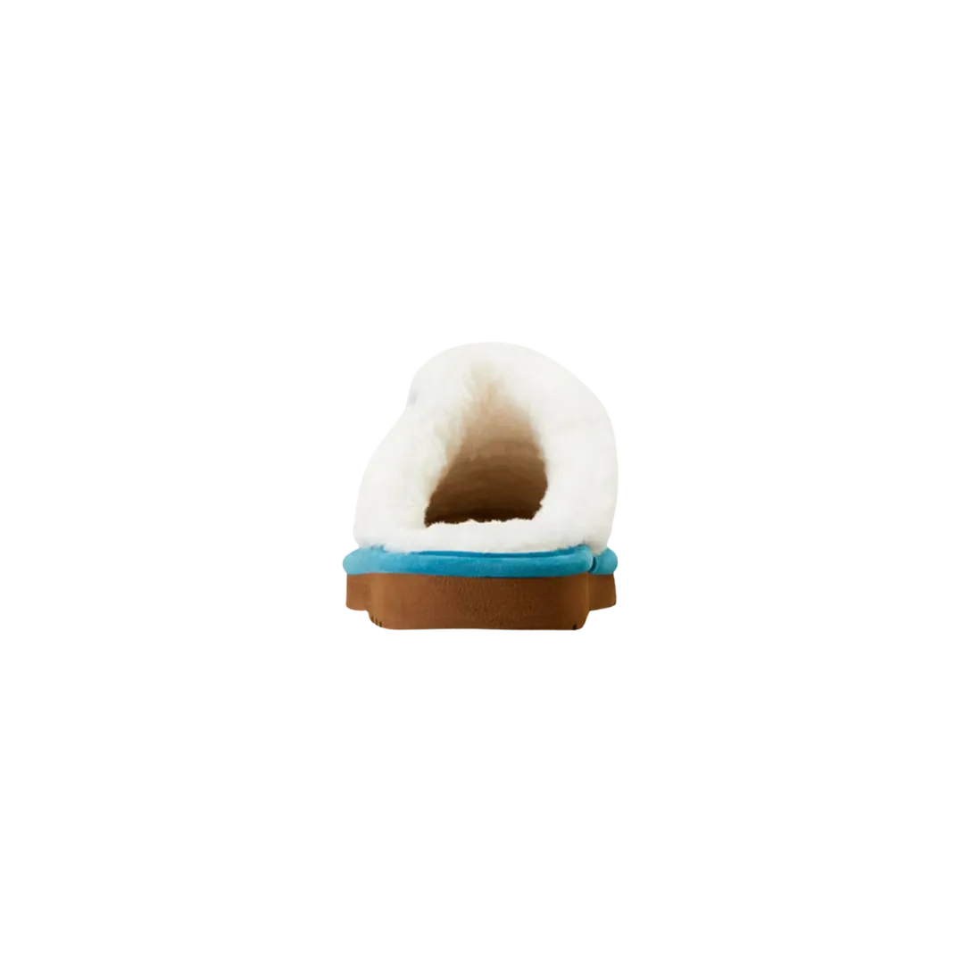 Arithtat Women's Jackie Square Bright Turquoise Slipper