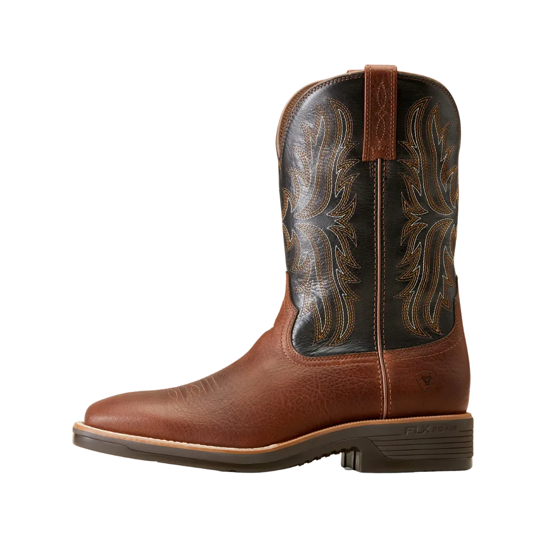 Arithtat Men's Ridgeback Deepest Clay & Western Black Boots