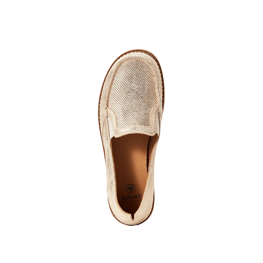 Arithtat Women's Cruiser Easy Flex 360 Rose Gold Metallic Slip On Shoe