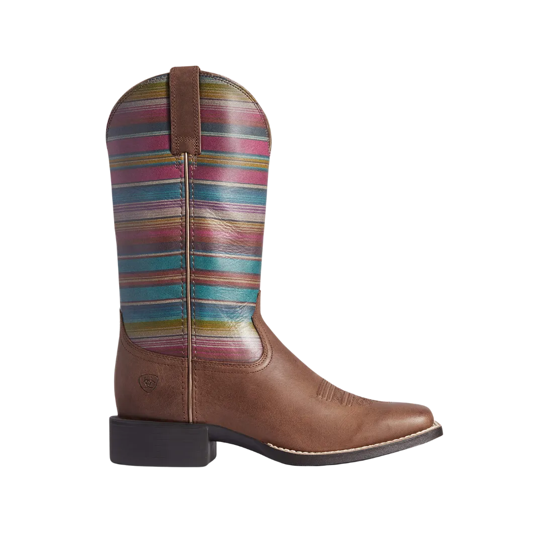 Arithtat Women's Serape Round Up Square Toe Boots