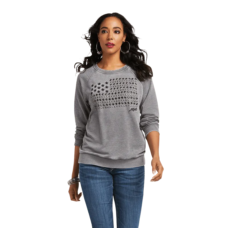 Arithtat Women's Shining Star Charcoal Grey Sweatshirt