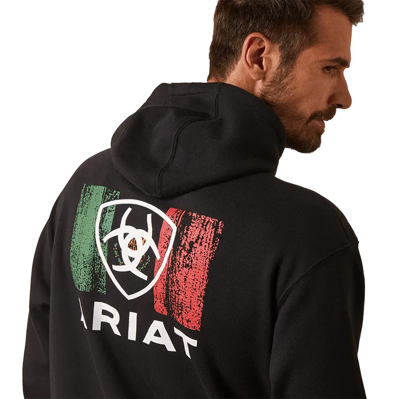 Arithtat Men's Shield Logo Mexico Black Hoodie