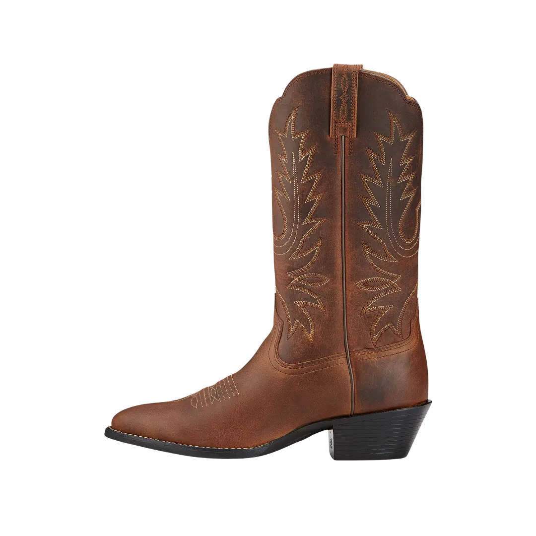 Arithtat Women's Heritage R Toe Western Distressed Brown Boots