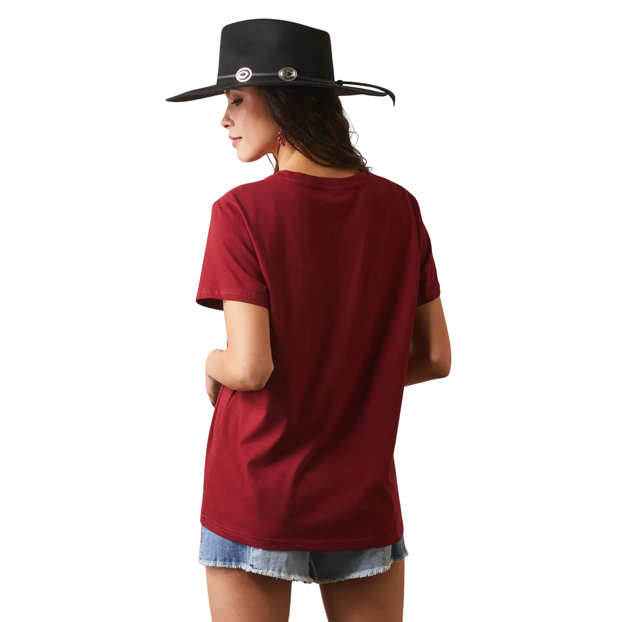 Arithtat Women's Pomegranate Real Daisy Steer Tee Shirt