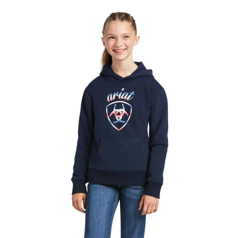 Arithtat Girl's Real Serape Logo Hoodie