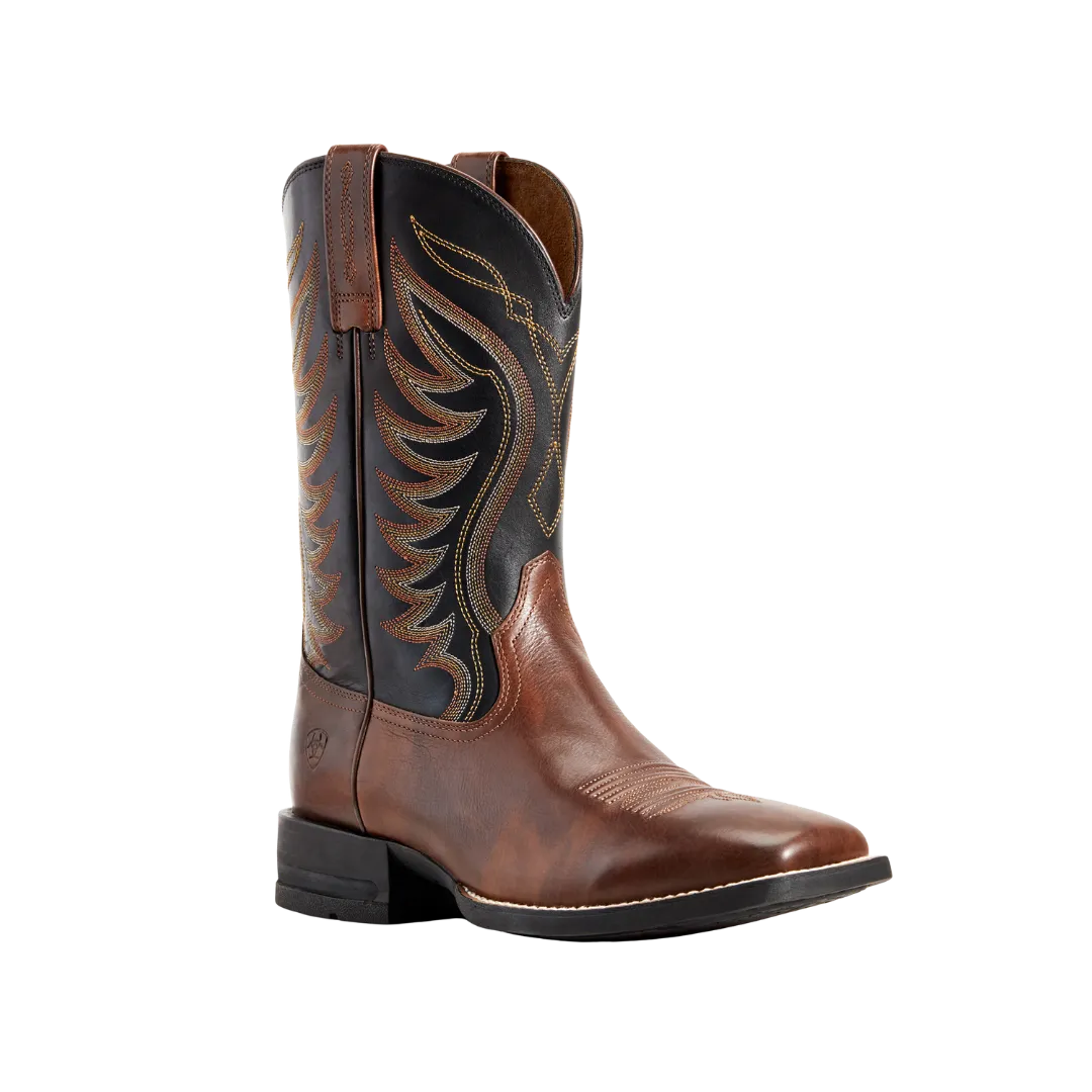 Arithtat Men's Amos Hand Stand Red Brown & Black Boot