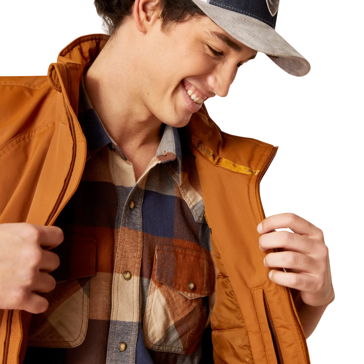 Arithtat Men's Team Logo Insulated Chestnut Vest
