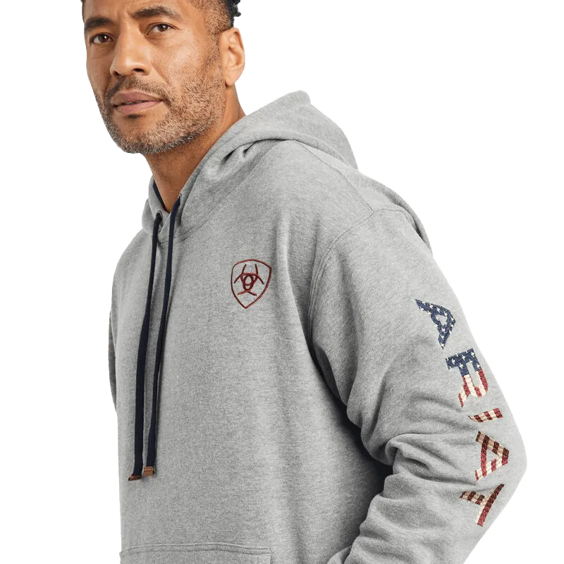 Arithtat Men's Heather Grey Chimayo Graphic Pullover Hoodie