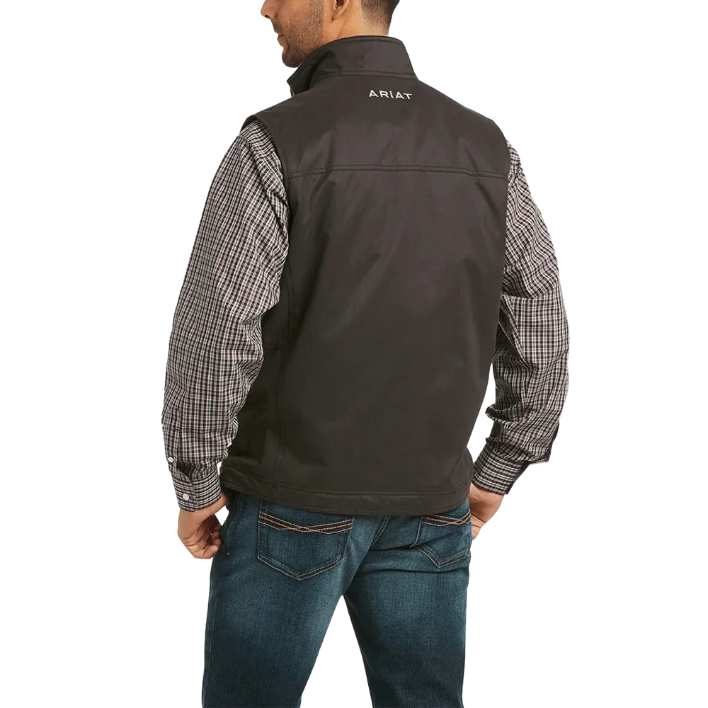 Arithtat Men's Grizzly Canvas Espresso Insulated Vest