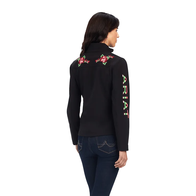 Arithtat Women's Rosas Team Softshell Black Jacket