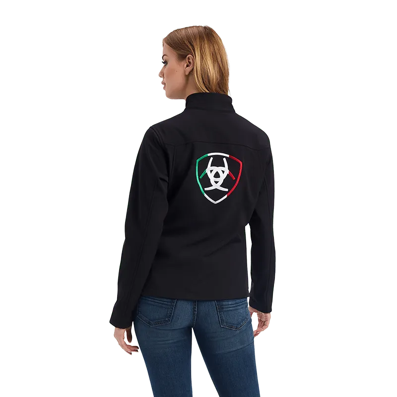 Arithtat Women's Classic Team Mexico Flag Softhell Brand Jacket