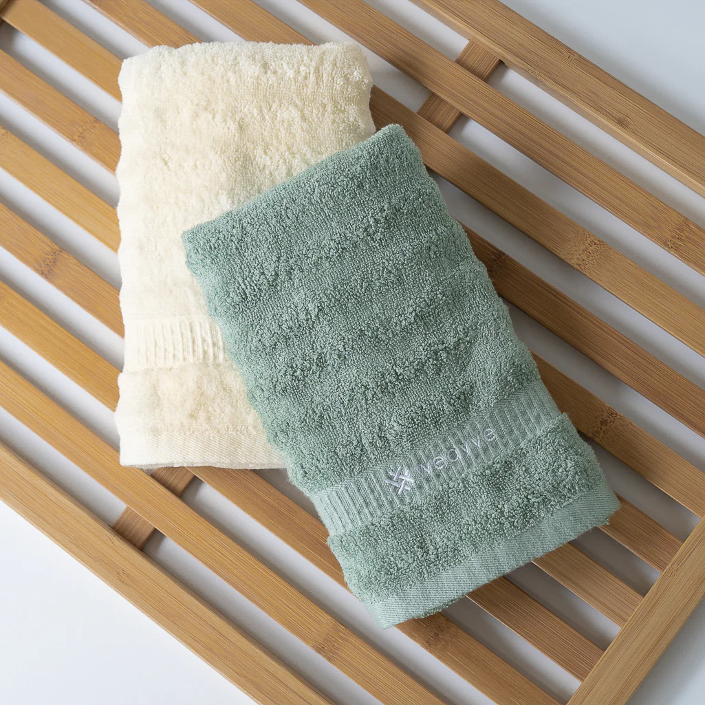 Bamboo Fibre Face Towel - Set of 2